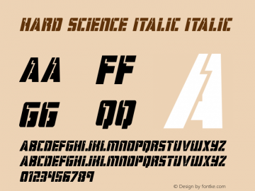 Hard Science Italic Version 1.0; 2019图片样张