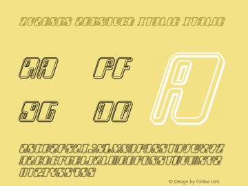 Zyborgs Engraved Italic Version 3.1; 2019图片样张