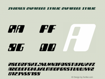 Zyborgs Expanded Italic Version 3.1; 2019图片样张
