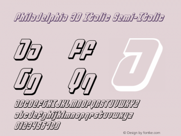 Philadelphia 3D Italic Version 3.2; 2015图片样张