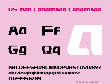 DS man Condensed Version 2.1; 2015 Font Sample