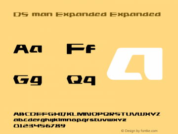 DS man Expanded Version 2.1; 2015 Font Sample