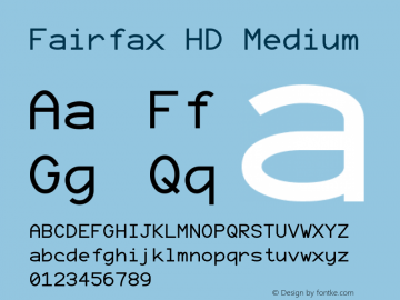 Fairfax HD Version 2019.07.29 Font Sample