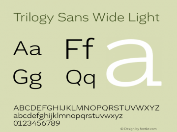 TrilogySansWide-Light Version 1.2图片样张