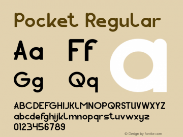 Pocket Version 1.00;May 6, 2019;FontCreator 11.5.0.2430 64-bit Font Sample