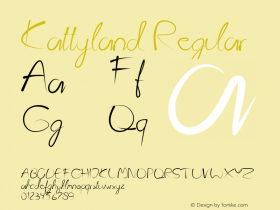 Kattyland Version 1.00;July 12, 2019;FontCreator 12.0.0.2535 64-bit Font Sample