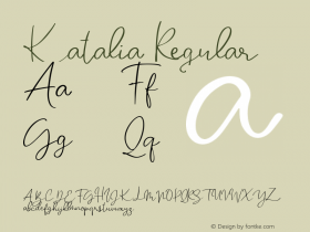 Katalia Version 1.00;July 11, 2019;FontCreator 11.5.0.2430 64-bit Font Sample