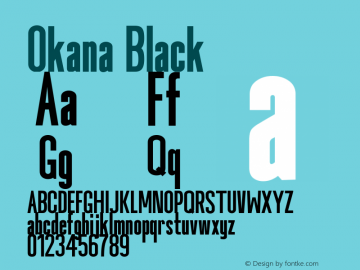 Okana Black Version 1.000 Font Sample