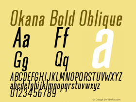 Okana Bold Oblique Version 1.000图片样张