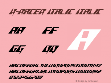 X-Racer Italic 001.100图片样张