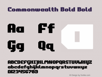 Commonwealth Bold Version 3.1; 2018图片样张