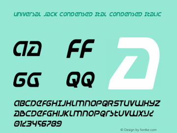 Universal Jack Condensed Ital Version 3.1; 2015图片样张