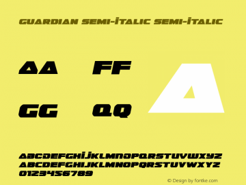 Guardian Semi-Italic Version 2.1; 2019 Font Sample