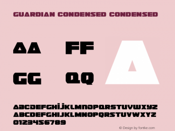 Guardian Condensed Version 2.1; 2019 Font Sample