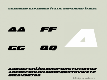 Guardian Expanded Italic Version 2.1; 2019 Font Sample