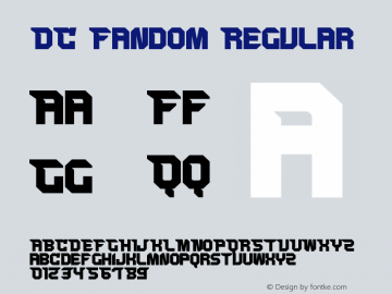 DC Fandom Version 1.00;August 4, 2019;FontCreator 12.0.0.2525 64-bit图片样张