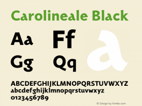Carolineale Black Version 0.003 | wf-rip DC20190725 Font Sample
