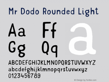 MrDodoRounded-Light 1.000图片样张