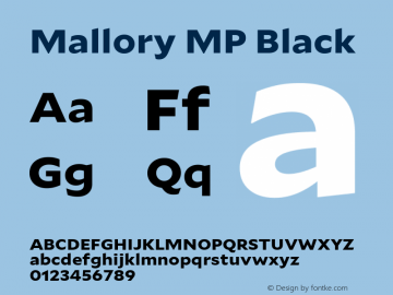 Mallory MP Black Version 2.000;PS 1.000;hotconv 16.6.51;makeotf.lib2.5.65220图片样张