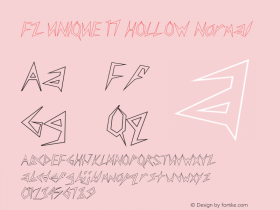 FZ UNIQUE 17 HOLLOW Normal 1.000 Font Sample