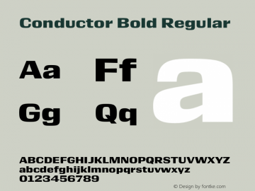 Conductor Bold Regular Version 1.001;PS 1.000;hotconv 16.6.51;makeotf.lib2.5.65220 Font Sample