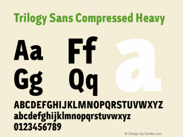 TrilogySansCompressed-Heavy Version 1.2图片样张