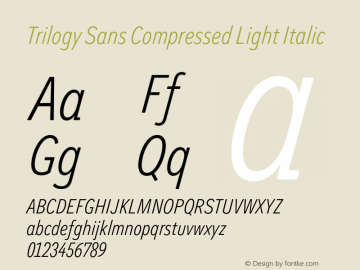 TrilogySansCompressed-LightIt Version 1.2图片样张