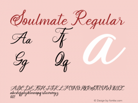 Soulmate Version 1.00;May 21, 2019;FontCreator 11.5.0.2430 64-bit Font Sample