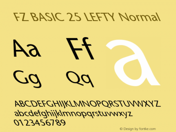 FZ BASIC 25 LEFTY Normal 1.0 Sun Apr 24 14:46:11 1994图片样张