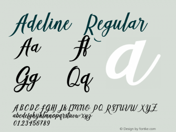 Adeline Version 1.000 Font Sample