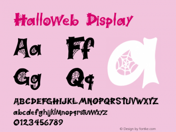 Halloweb Display Version 1.002;Fontself Maker 3.2.2 Font Sample