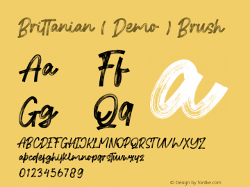 Brittanian  Font Sample