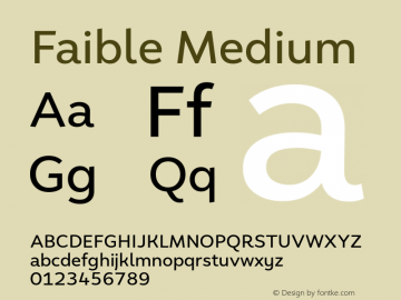 FaibleMedium Version 0.900;hotconv 1.0.109;makeotfexe 2.5.65596;YWFTv17图片样张