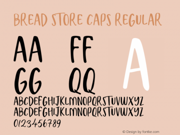Bread Store Caps Version 1.003;Fontself Maker 3.2.2图片样张