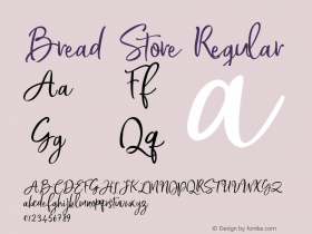 Bread Store Version 1.002;Fontself Maker 3.2.2图片样张