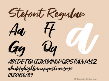 Stefont Version 1.000 Font Sample