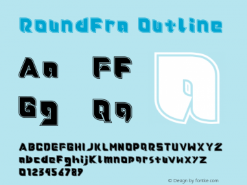 Roundfra Outline Version 1.002;Fontself Maker 3.2.2图片样张
