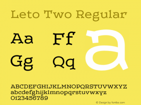 LetoTwo-Regular Version 1.000 2013 initial release Font Sample