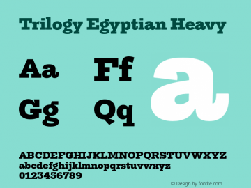 TrilogyEgyptian-Heavy Version 1.001 Font Sample