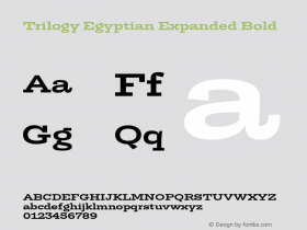 TrilogyEgyptianExpanded-Bold Version 1.001图片样张