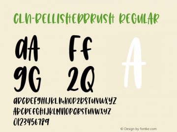 CLN-BellishedBrush Version 1.002;Fontself Maker 3.2.2 Font Sample