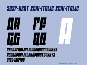 EAST-west Semi-Italic Version 1.2; 2014 Font Sample