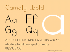 Camaly bold Version 001.000 Font Sample