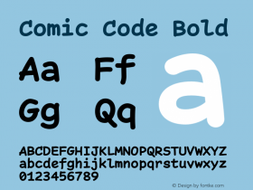 Comic Code Bold 1.000图片样张