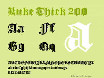 LukeThick200 Version 001.001 May 2019;YWFTv17图片样张