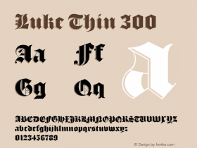 LukeThin300 Version 001.001 May 2019;YWFTv17图片样张