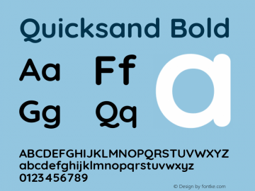 Quicksand Bold Version 3.000图片样张