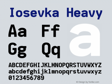 Iosevka Heavy 2.2.1 Font Sample