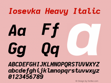 Iosevka Heavy Italic 2.2.1图片样张