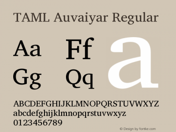 TAML Auvaiyar Version 0.500图片样张